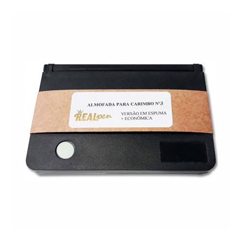 Almofada-real-pen-n3-sem-tinta.jpg Almofada para Carimbo de madeira Real Pen nº 3 - Sem Tinta - 7x11cm - Imagem 1
