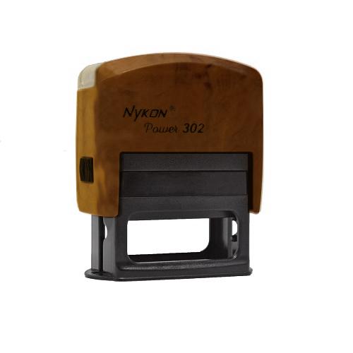 Carimbo_nykon_Black_302_amadeirado.jpg Carimbo Automático Nykon Power Black 302 Amadeirado – 38x14mm - Imagem 1