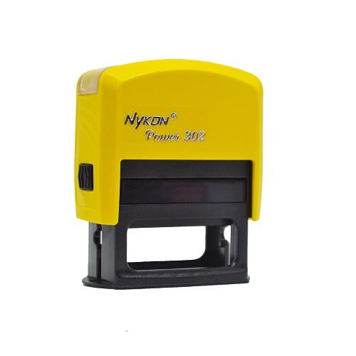 Carimbo_nykon_Black_302_amarelo.jpg Carimbo Automático Nykon Power Black 302 Amarelo - 38x14mm - Imagem 1