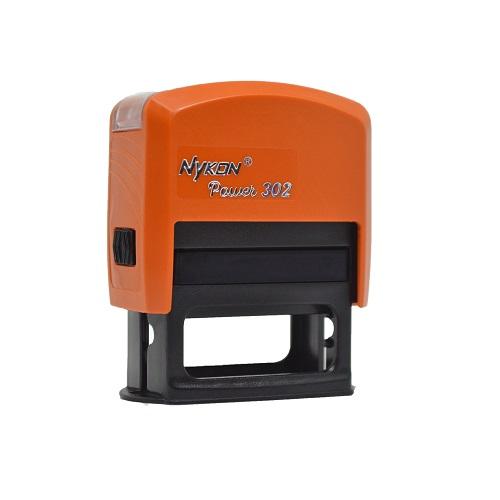 Carimbo_nykon_Black_302_laranja.jpg Carimbo Automático Nykon Power Black 302 Laranja – 38x14mm - Imagem 1