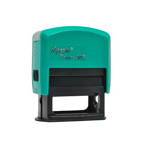 Carimbo_nykon_Black_302_verde_pastel.jpg Carimbo Automático Nykon Power Black 302 Verde Bebê – 38x14mm - Imagem 1