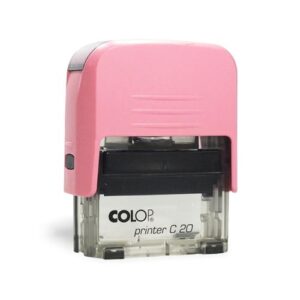 Carimbo Automático Colop Printer 20 Rosa Bebê Transparente