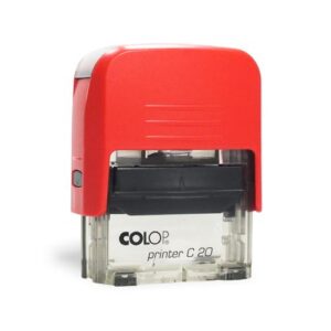 Carimbo Automático Colop Printer 20 Vermelho Transparente