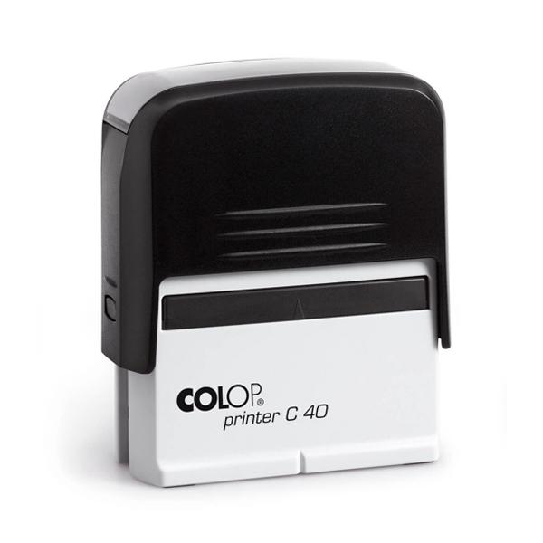 carimbo-automatico-colop-printer-40-preto.jpg Carimbo Colop Printer 40 Preto - 59x23mm - Imagem 1