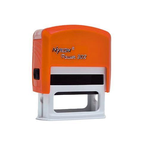 carimbo-automatico-nykon-power-302-laranja.jpg Carimbo Automático Nykon Power 302 Laranja – 38x14mm - Imagem 1