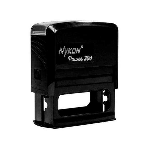 carimbo-automatico-nykon-power-black-304.jpg Carimbo Automático Nykon Power Black 304 Preto - 59x23mm - Imagem 1