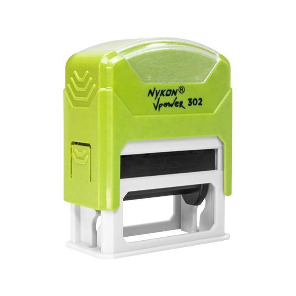 carimbo-automatico-nykon-v-power-302-verde-maca.jpg Carimbo Automático Nykon VPower 302 Verde Maçã - 38x14mm - Imagem 1