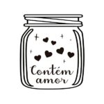 Carimbo de madeira personalizado - Contém Amor - CA-01