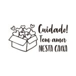 Carimbo de madeira personalizado – Contém Amor – CA-03