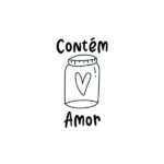 Carimbo de madeira personalizado – Contém Amor – CA-10
