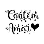 Carimbo de madeira personalizado – Contém Amor – CA-13