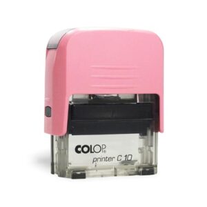 Carimbo Automático Colop Printer 10 Rosa Bebê Transparente