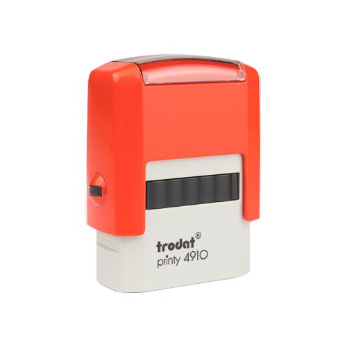 carimbo_automatico-trodat-4910-p2-vermelho.jpg Carimbo Automático Trodat Printy 4910 P2 Vermelho – 26x10mm - Imagem 1