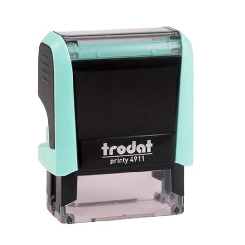 carimbo_trodat_4911_P4_verde_bebe.jpg Carimbo Automático Trodat Printy 4911 P4 Verde Bebê – 38x14mm - Imagem 1