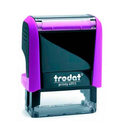 carimbo_trodat_4911_P4_violeta Carimbo Automático Trodat Printy 4911 P4 Violeta - 38x14mm - Imagem 1
