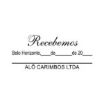Carimbo de madeira Personalizado Recebemos CP-04