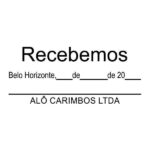 Carimbo de madeira Personalizado Recebemos CP-06