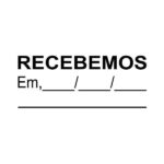 Carimbo de madeira Personalizado Recebemos CP-10