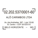 Carimbo de madeira Personalizado modelo CNPJ - CP-01