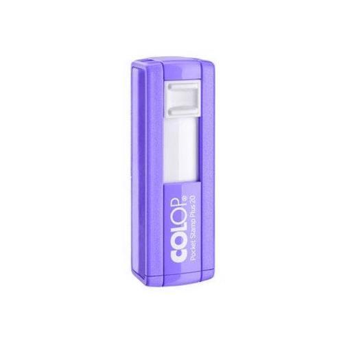 pocket-stamp-plus-20-lilas.jpg Carimbo de Bolso Pocket Stamp Plus 20 Lilás - 38x14mm - Imagem 1