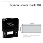 Carimbo Automático Nykon Power Black 304 Preto - 59x23mm - Imagem 2