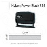 Carimbo Automático Nykon Power Black 315 Preto - 70x10mm - Imagem 2