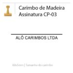Carimbo de madeira Personalizado Assinatura CP-03 - Imagem 2
