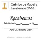 Carimbo de madeira Personalizado Recebemos CP-05 - Imagem 2