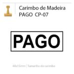 Carimbo de madeira Personalizado PAGO CP-07 - Imagem 2