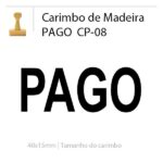 Carimbo de madeira Personalizado PAGO CP-08 - Imagem 2
