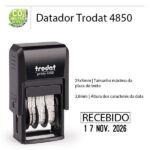 Carimbo Datador Automático com placa de texto Trodat  4850 - 25x5mm - Imagem 2